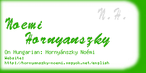 noemi hornyanszky business card