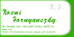 noemi hornyanszky business card